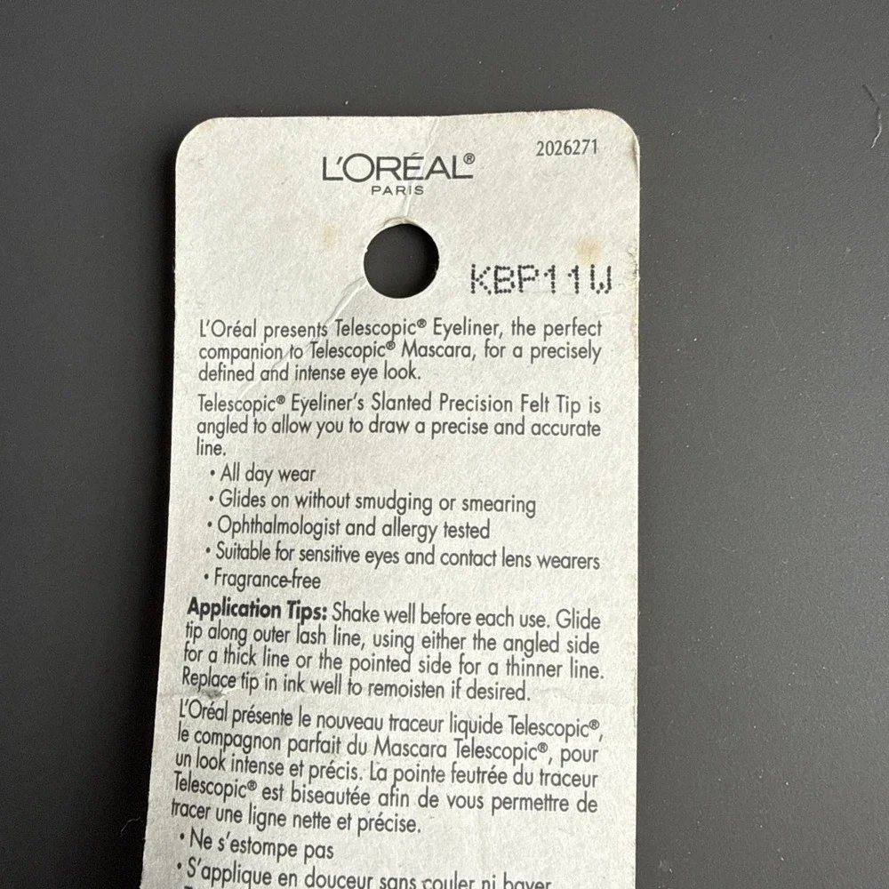Lot Of 2 L'Oréal Telescopic Control Tip Liquid Eyeliner, #810 Black B70
